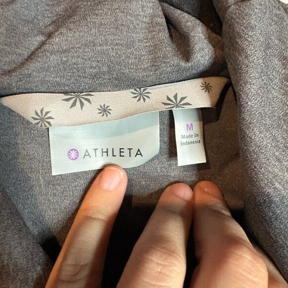 Athleta mixed media full zip quilted puffer jacket - Picture 3 of 5
